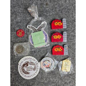 Fraternal Order Of Eagles Collectible Lot Pins Magnets Stickers Keychains